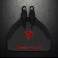 Cetma Taras The flippers for free diving are black and red