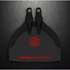 Cetma Taras The flippers for free diving are black and red