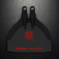 Cetma Taras The flippers for free diving are black and red