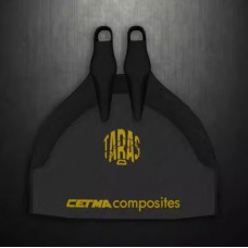 Cetma Taras The flippers for free diving are black and yellow